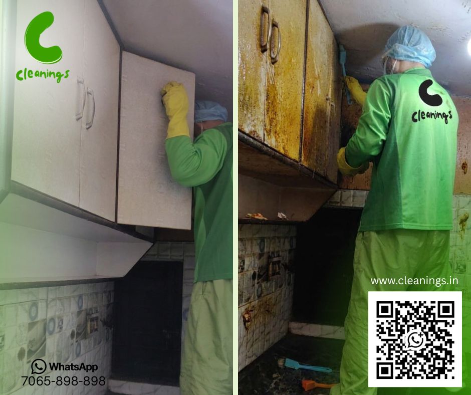 Transformation - Deep Kitchen Cabinet Cleaning in Ghaziabad