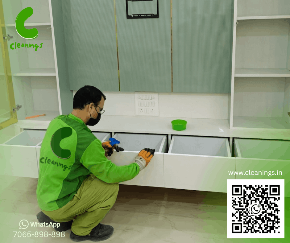 Professional LED TV panel and cabinet cleaning service